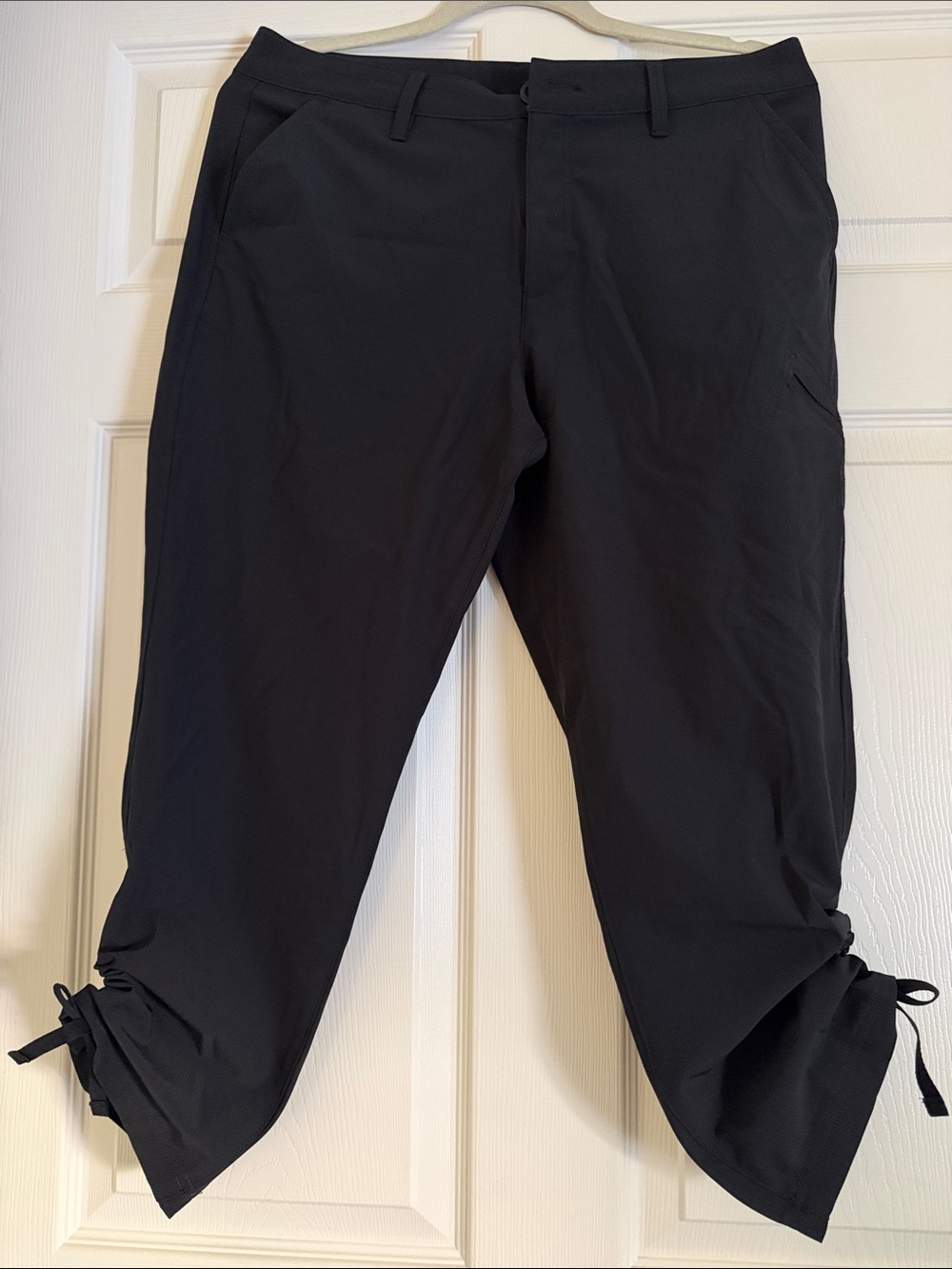 Women’s Black Casual Performance Tie-Hem Pants by Eddie Bauer